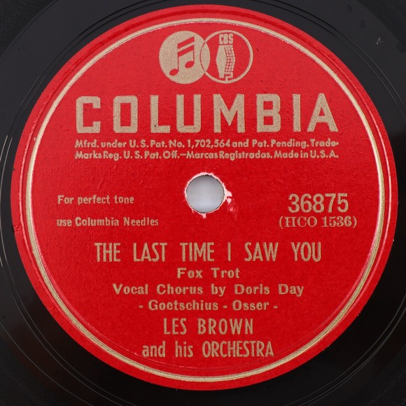 Les Brown - Last Time I Saw You / Aren't You Glad 1945 10" 78 rpm Record 36875 - Picture 1 of 16